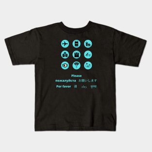 Travelling and Tourism Translator Icons Kids T-Shirt